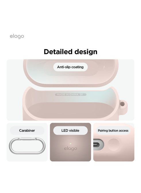 elago Samsung Galaxy Buds 3 / 3 PRO Case Silicone Hang with Carabiner